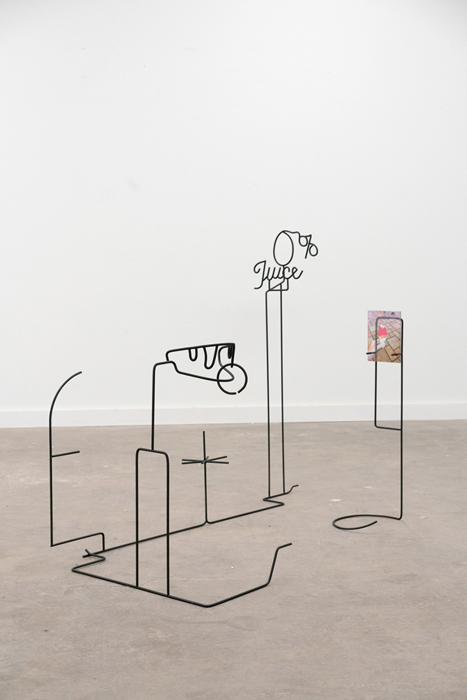 Bradley Marshall, It Hurts Bc it's Cold, Steel, enamel, UV print on Acrylic, 40.5 x 28 x 34 in., 2021 